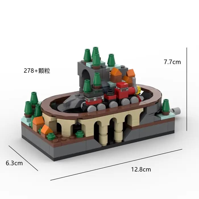 MOC City Street View – blocs de construction de Train, peut conduire manuellement le modèle de Train