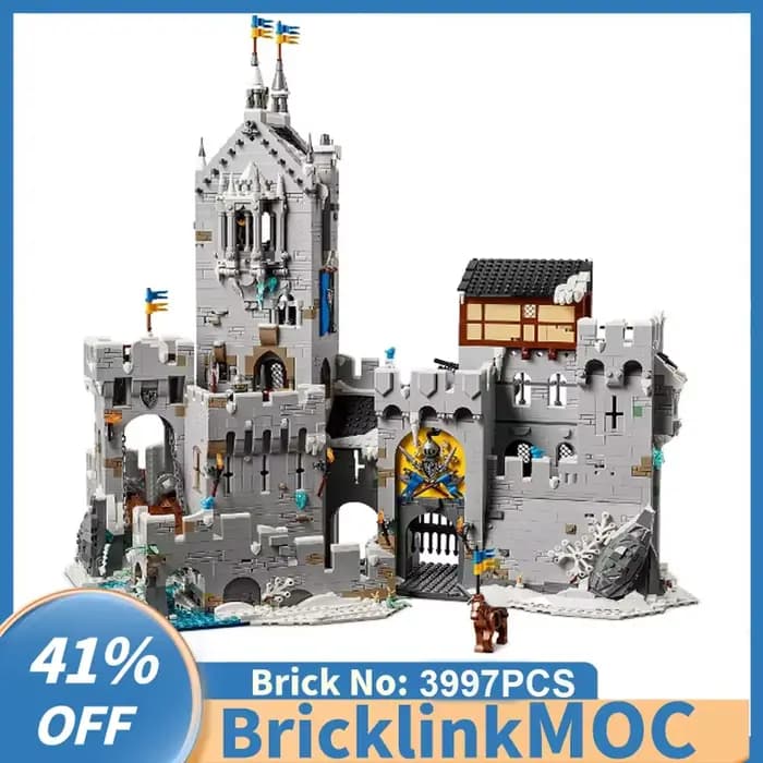 NOUVEAU 3997 pièces Européenne Médiévale Street View MOC Montagne Forteresse modèle DIY idées créati