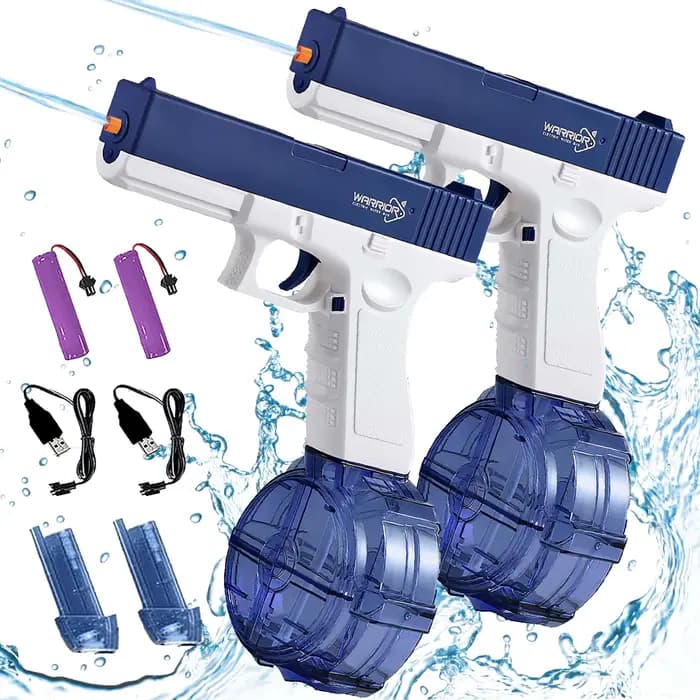 Pistolet à eau électrique rechargeable, automatique et manuel, plage de capacité jusqu'à 32 pieds, p