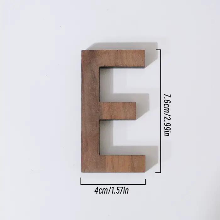 Jeu de noyer noir Style Pixel lettres en bois anglais chiffres mur bricolage combinaison gratuite dé