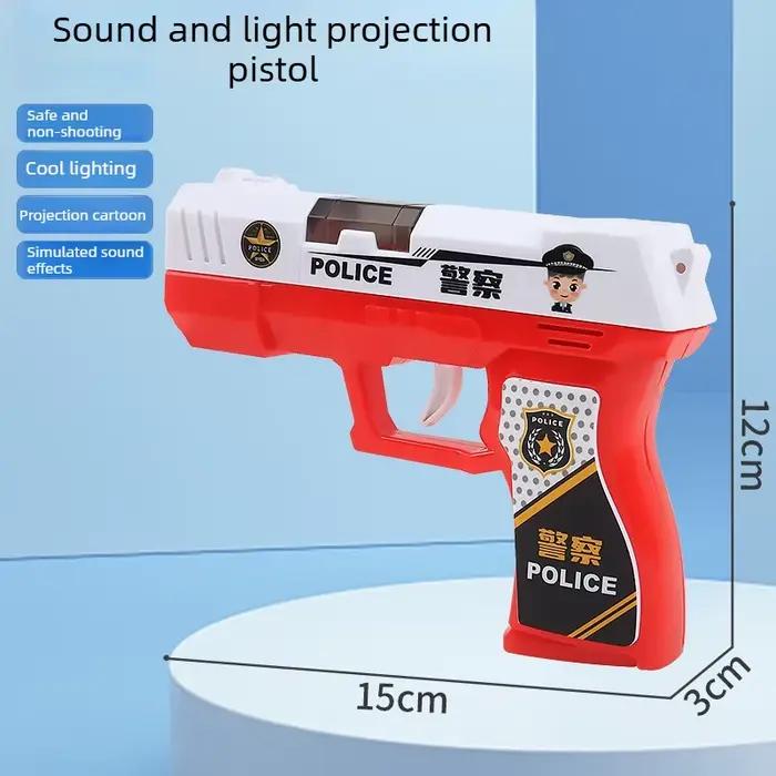 Pistolet jouet pour enfants avec son, lumière et musique, projecteur, non-fonctionnel, accessoires d