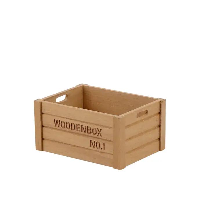 Boîte de rangement en bois pour maison de poupée, accessoires de meubles, modèle mini, 1/6