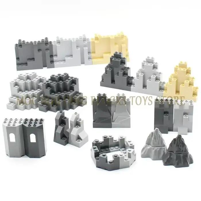MOC brique roche triangulaire rocaille pierre mur dalle Barbacan Rampart montagne bloc de constructi