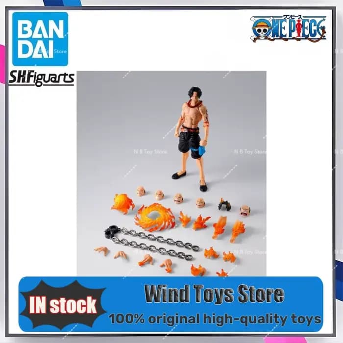 En promotion en octobre : BANDAI S.H.Figuarts PORTGAS D ACE Poing de Feu One Piece -Bataille de Mari
