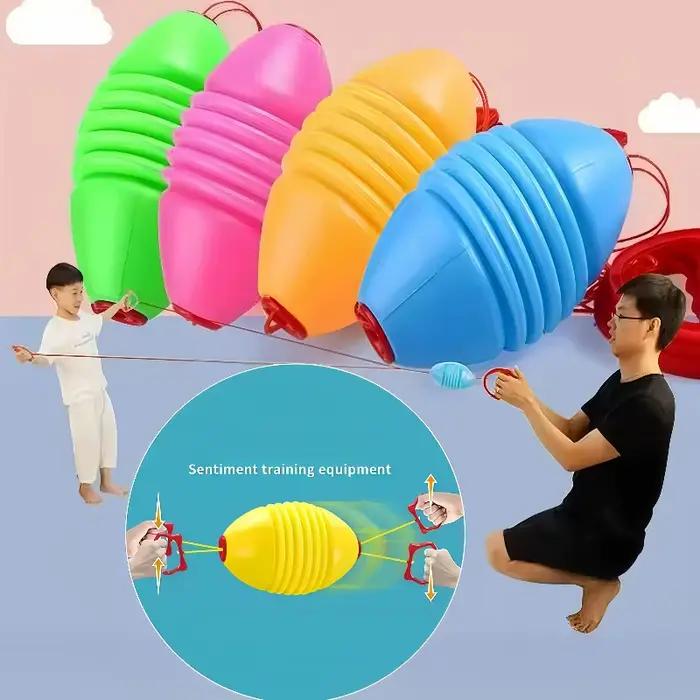 Jeu de balle à tirer pour enfants, entraînement sensoriel, balle de vitesse à tirer à la main pour d