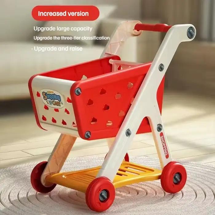 Chariot de courses jouet bébé petit chariot enfants jouer maison fruits coupe musique cuisine superm