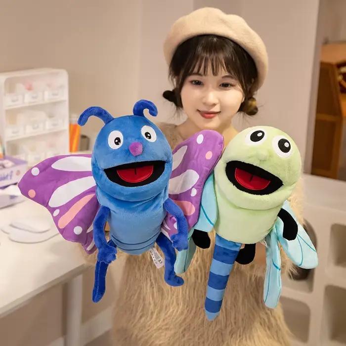Marionnettes à main pour enfants, jouets en peluche, insectes, chenille, coccinelle, marionnettes à 