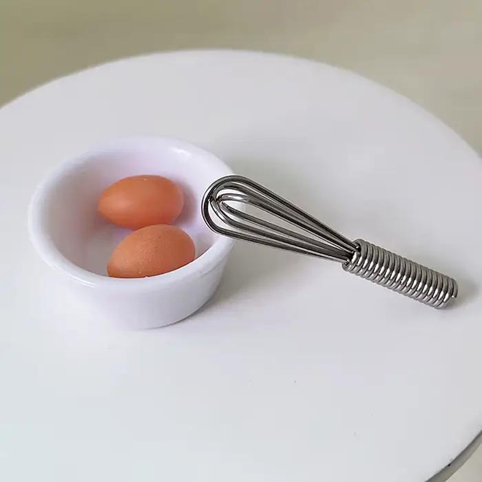 1/4/17 pièces oeuf avec plateau maison de poupée cuisine jouet poupée accessoires cadeau maison de j