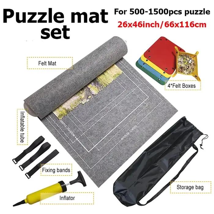 Tapis de Puzzle enroulable, sac de rangement, planche de Puzzle pour jusqu'à 3000/2000/1500 pièces, 