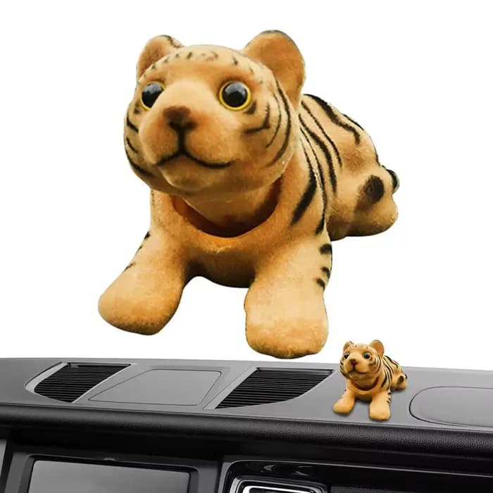 Jouet Bobble à Tête Secouante en Résine, Ornement de Tigre, Décor Porte-Bonheur, pour Voiture, Véhic