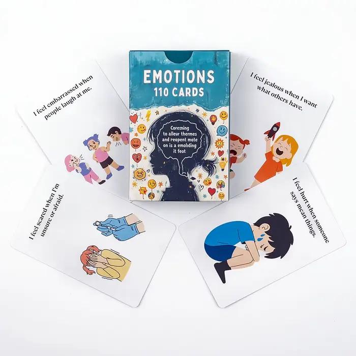 Cartes flash d'émotions pour enfants et adultes, 110 pièces, reconnaissance et Expression émotionnel