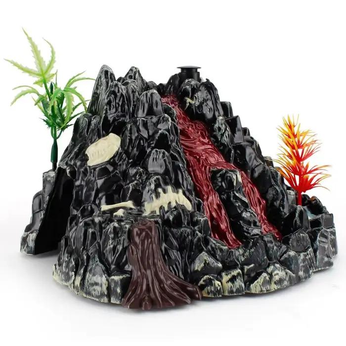 Modèle de volcan en PVC, matériau de sécurité léger, Simulation de dinosaure en forme de montagne, s