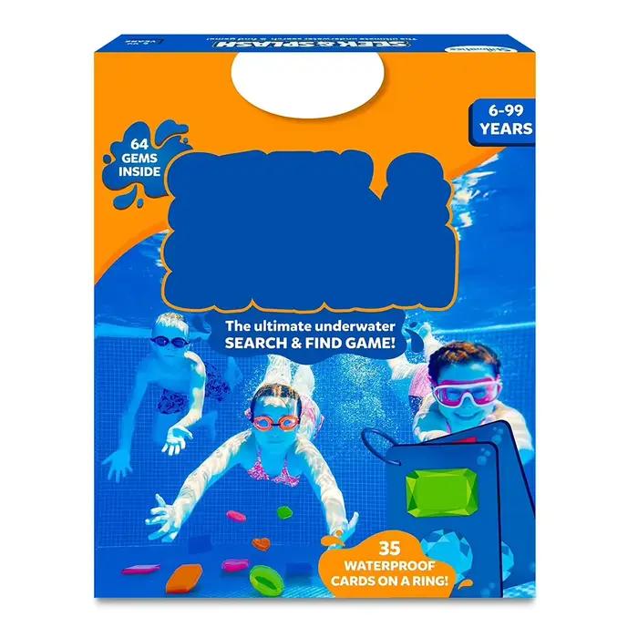 Jeu de plongée pour la recherche de gemmes dans la piscine, comprenant 64 gemmes colorées, jeu de re