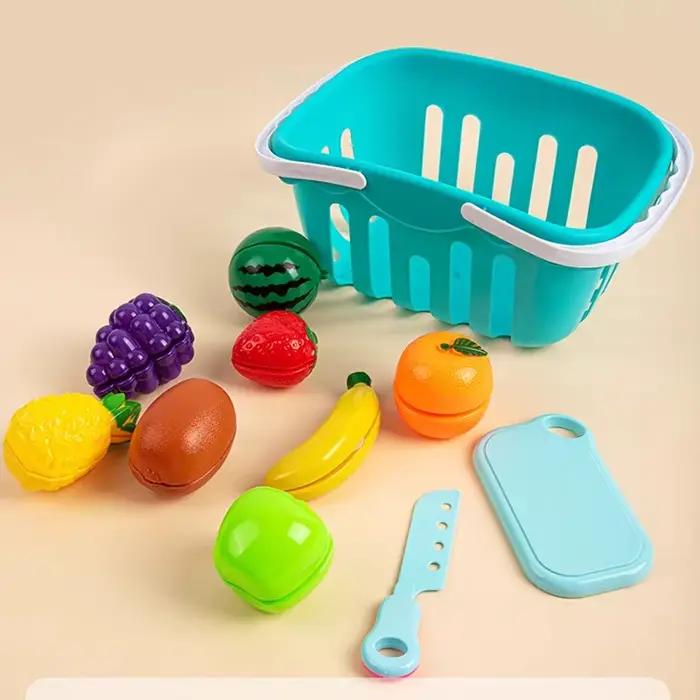 Planche en feutre pour bébé, jouets alimentaires, autocollant mural, Fruits et légumes, jeux de cuis
