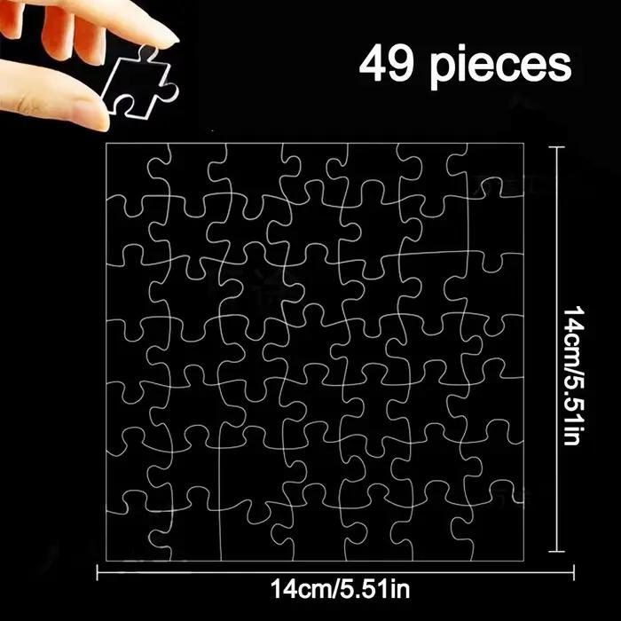 Puzzle en acrylique vierge, jeu de décompression, amusant, unique, pour la famille, 49/121/200/300 p