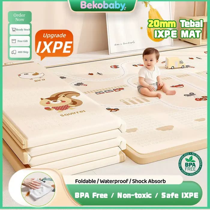Tapis de jeu pour bébé, grand tapis pour sol, tapis de jeu en mousse souple plus épais de 2 cm pour 