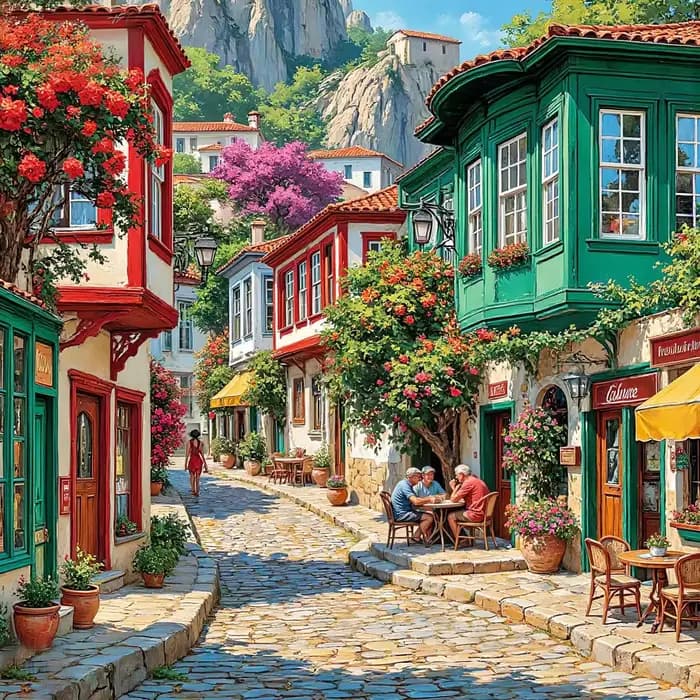 Puzzle de 500/1024 pièces Paysage Urbain et Bâtiments, Jeu d'Activité Familiale Stimulant pour Salle