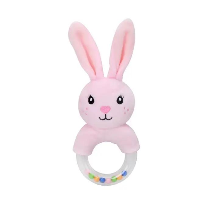 QWZ chaud mignon bébé hochet jouets lapin en peluche bébé dessin animé lit jouets pour nouveau-né 0-