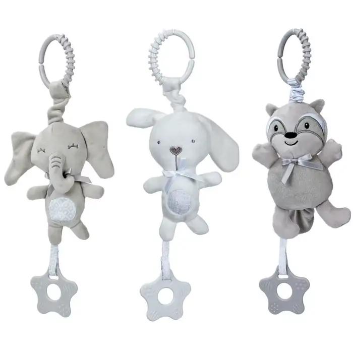Hochets suspendus sensoriels pour nouveau-né, jouets doux d'apprentissage précoce, poussette en pelu