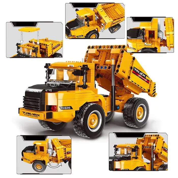 Ville technique MOC WheelLoader voiture camion minier lourd grue blocs de construction bricolage ing