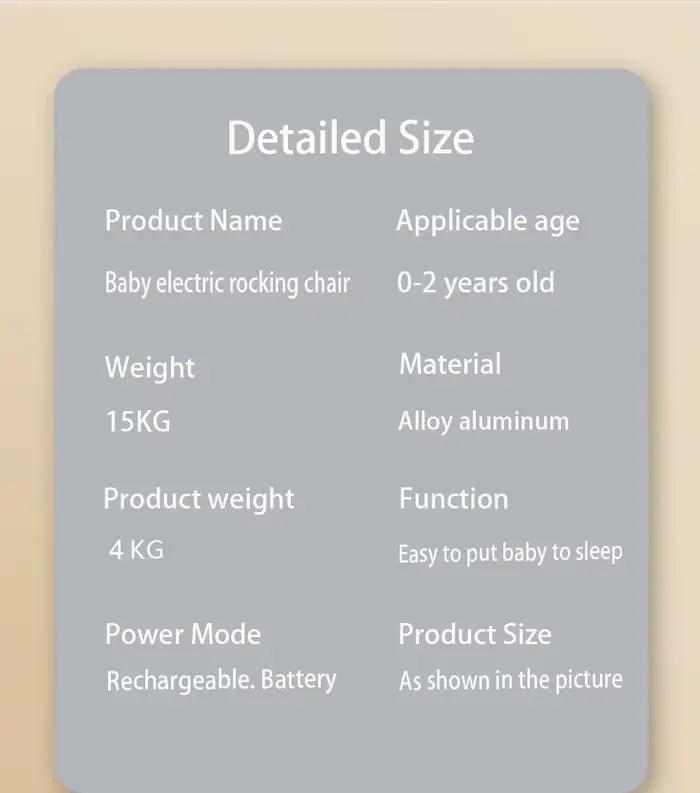 Chaise à bascule électrique, lit de bébé, balançoire automatique, secoueur électrique, inclinable, c