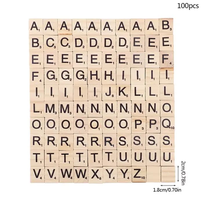100 lettres de l'alphabet en bois, cubes d'orthographe beiges pour l'apprentissage de la lecture, dé