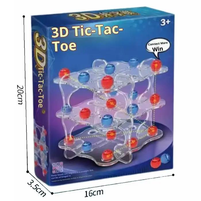 Jeux de table de stratégie-échiquier et jeu 3D Tic-Tac-Toe, jouet interactif éducatif pour enfants