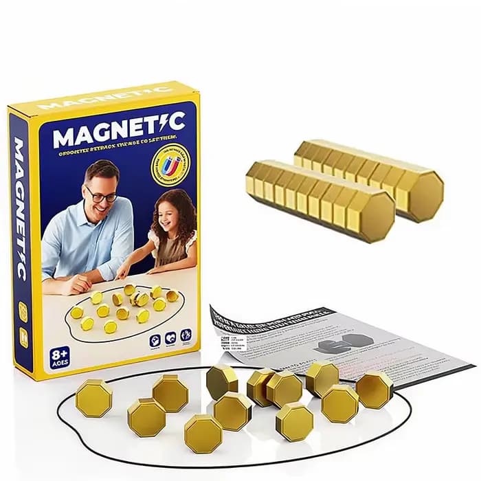 Jeu de société magnétique, jeu de pierres magnétiques interactif, jeu de stratégie pour la famille, 