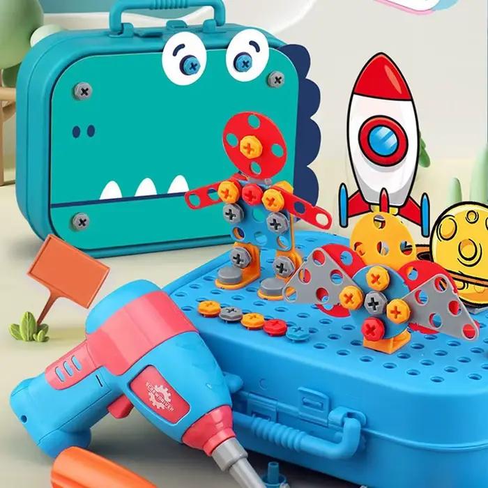 Jouets pour enfants, ensemble d'outils, perceuse électrique, écrou à vis, Puzzle 3D, jeu de simulati