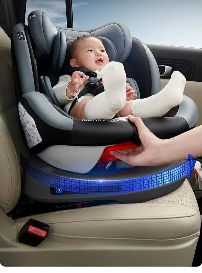 Siège auto pour bébé rotatif à 360 degrés, appui-tête réglable ISOFIX, siège de sécurité pour nourri