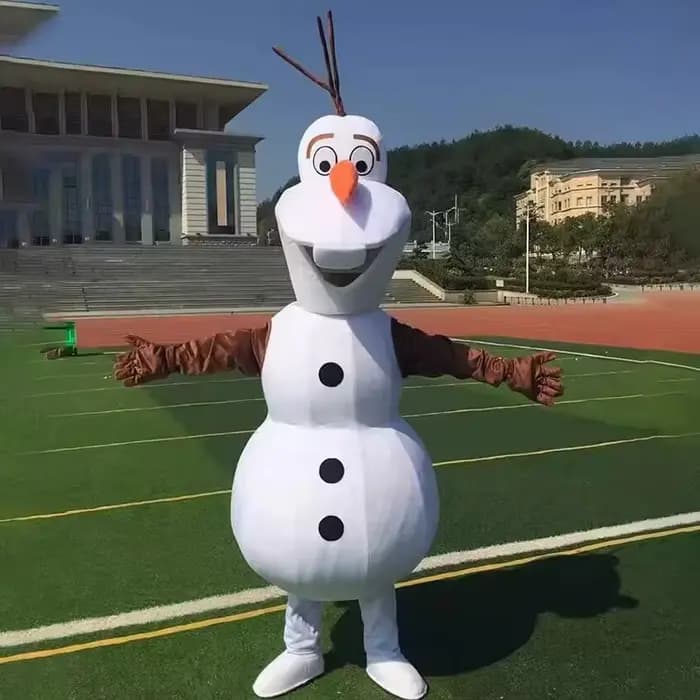 Olaf bonhomme de neige mascotte Costume mignon Anime adulte Performance vêtements fête de noël Hallo