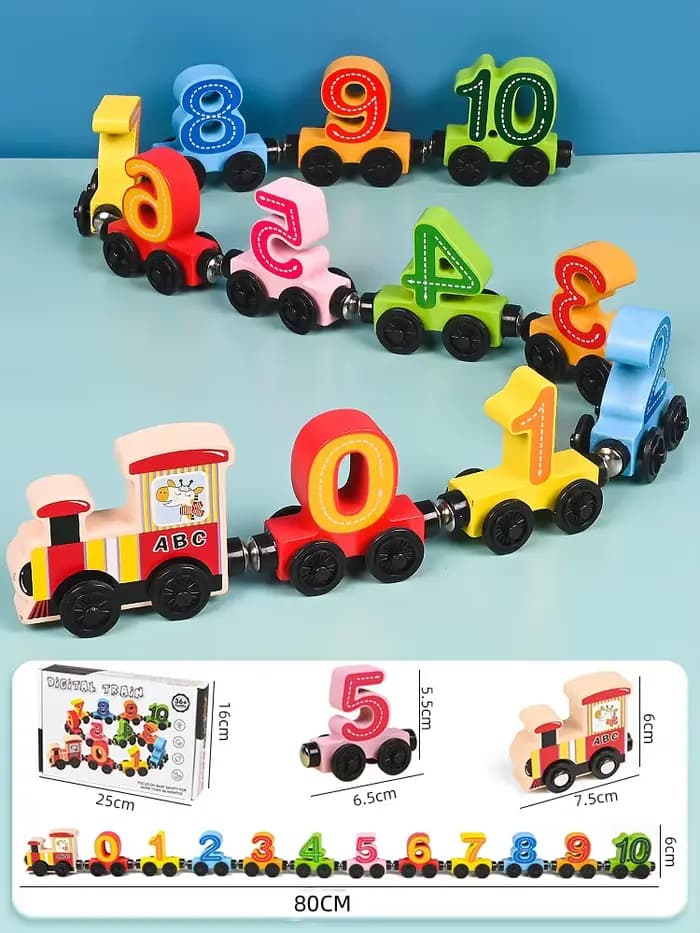 Jouet de Train en bois Montessori, jouets éducatifs précoces de Cognition Alphabet, ensemble de Trai