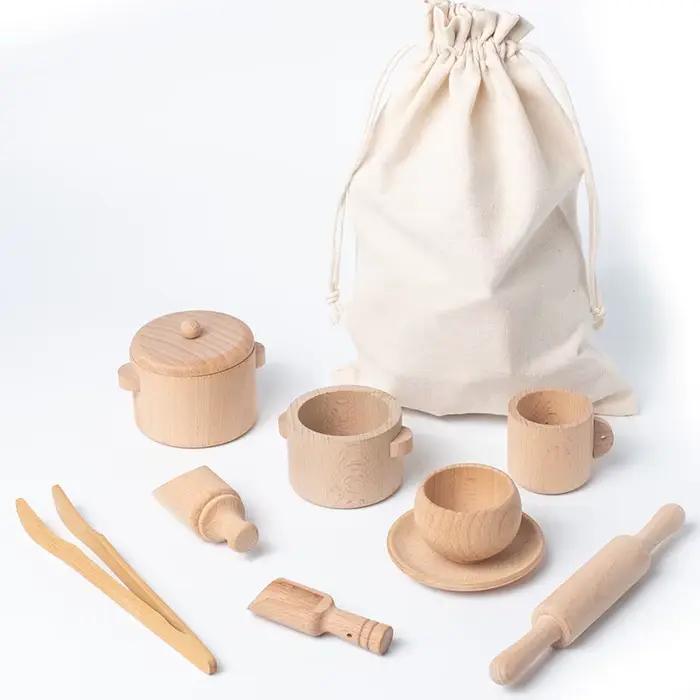 Montessori sensoriel éclairer Puzzle jouets ensemble simulé cuisine service à thé expérience familia