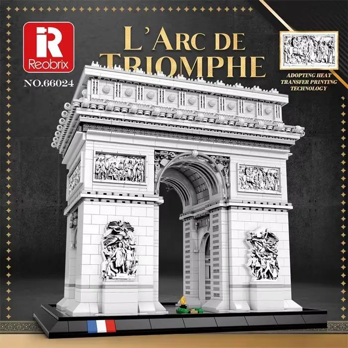 Reobrix 66024 Arc de Triomphe français Street View blocs de construction modèle d'assemblage jouet é