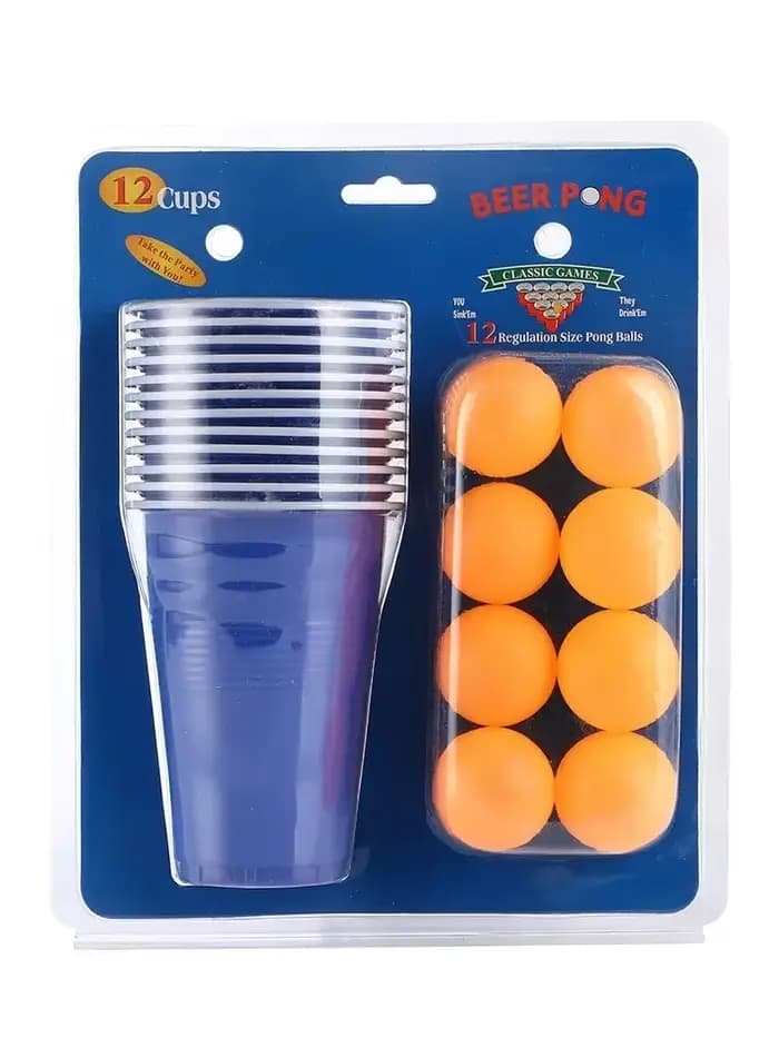 Bleu rouge 6 combinaisons 12 pièces tasse jetable en plastique 12 boules tasse de bière ensemble de 
