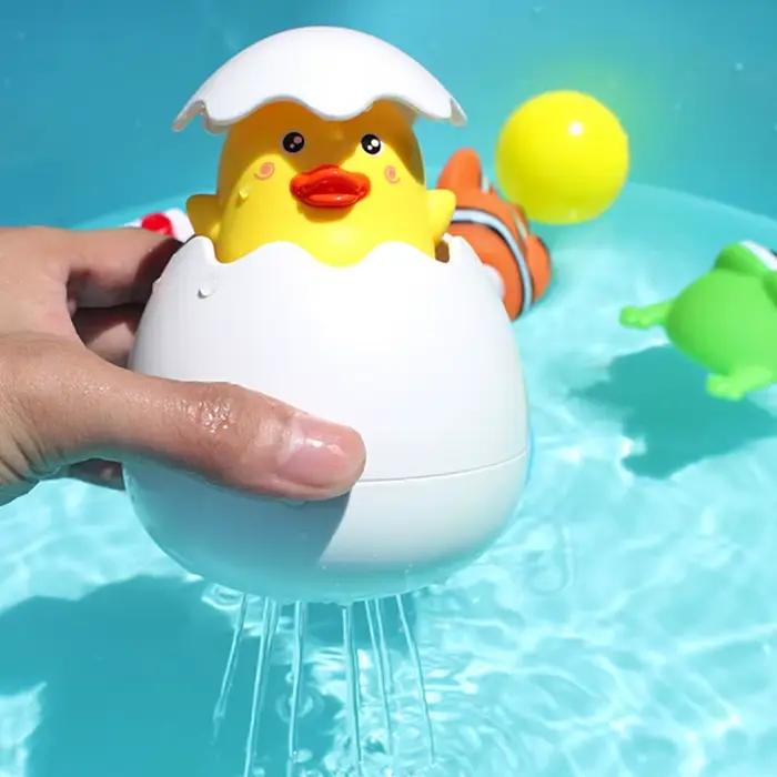 Jouet de bain pour bébé, canard mignon, pingouin, œuf, arroseur d'eau, salle de bain, douche, jouets