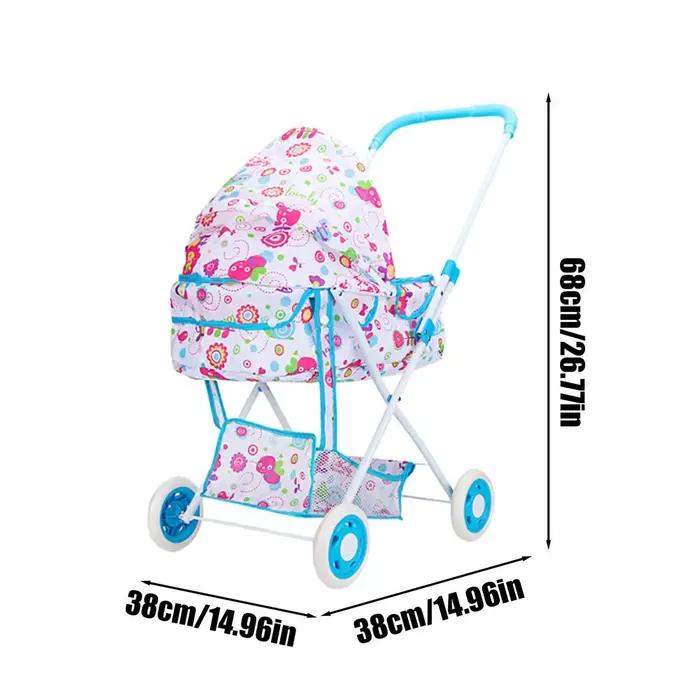 Poussette pour bébé Applicable pour poupées pour enfants filles, jeu de simulation réaliste, chaise 