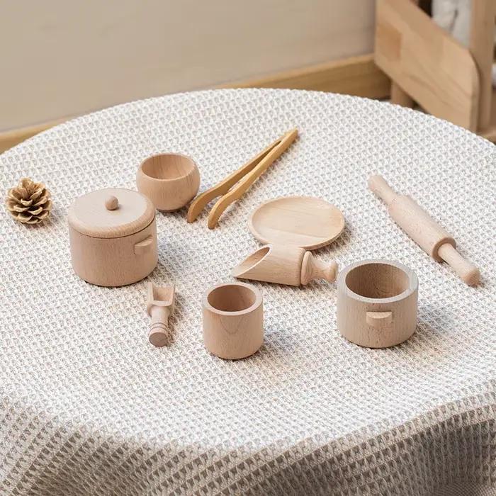 Montessori sensoriel éclairer Puzzle jouets ensemble simulé cuisine service à thé expérience familia