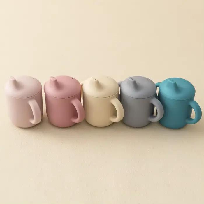 Gobelets d'alimentation en Silicone pour bébés et jeunes enfants, 1 pièce, apprentissage Portable, t