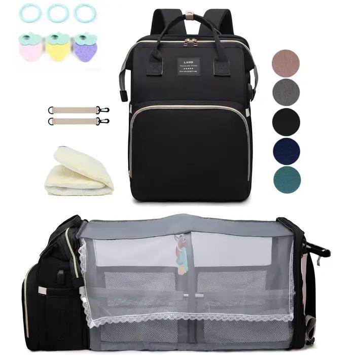 Sac à dos pour couches avec matelas à langer, grande capacité, sac de voyage pour bébé pour maman, i