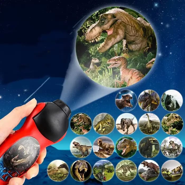 24 modèles lampe de poche projecteur lampe jouet éducatif enfants enfants cadeau dinosaure projecteu