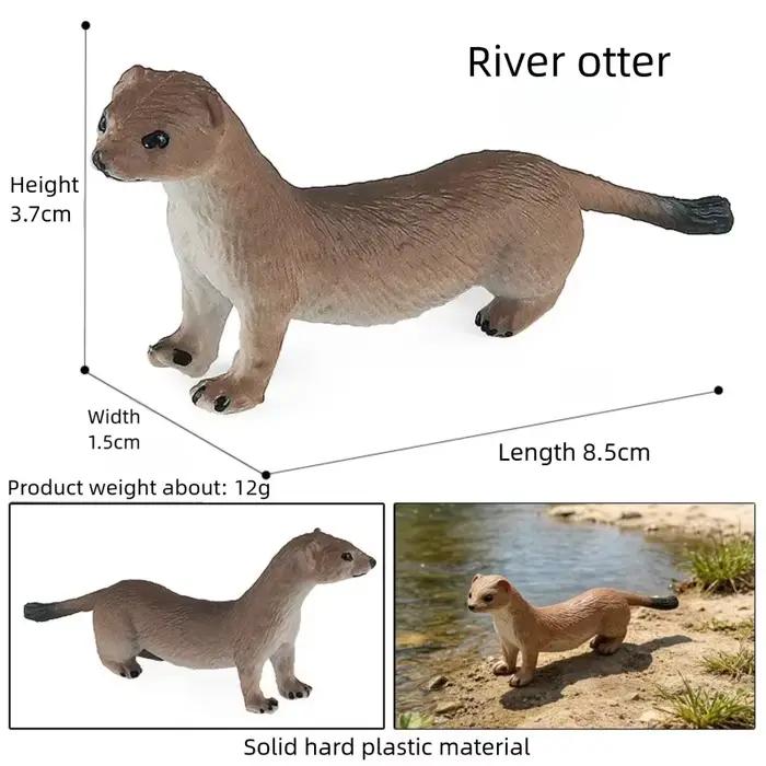 Figurines réalistes d'animaux sauvages : Élan, Buffle, Ours noir, Alligator chinois, Loup, Aigle, Lo