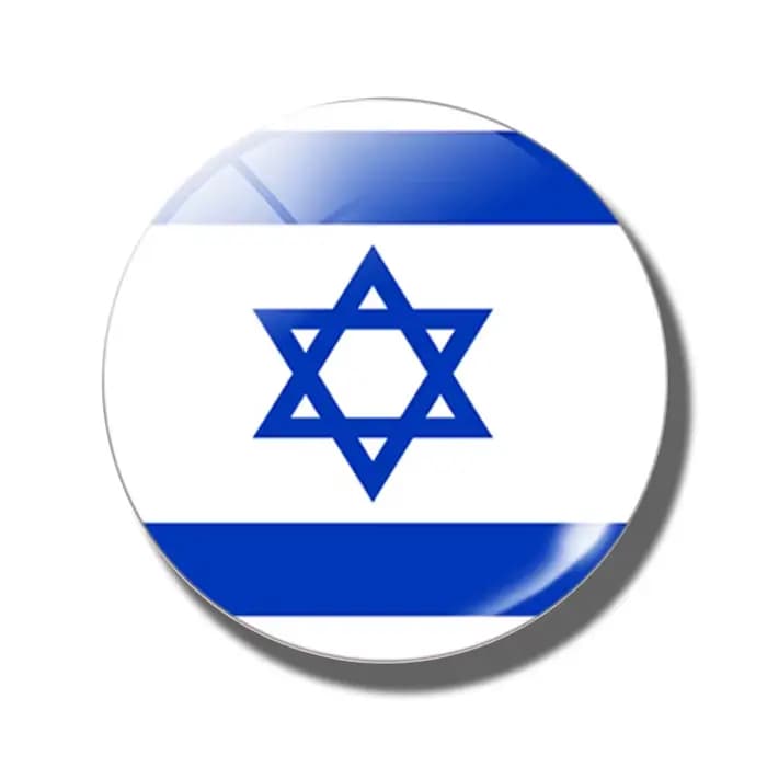 Drapeau National d'israël 30 MM aimant de réfrigérateur Souvenir pays d'asie occidentale dôme en ver