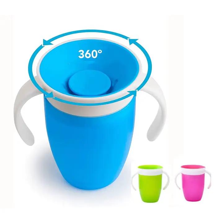 Les gobelets magiques pour bébé peuvent être tournés, tasse d'apprentissage pour bébé, bouteille d'e