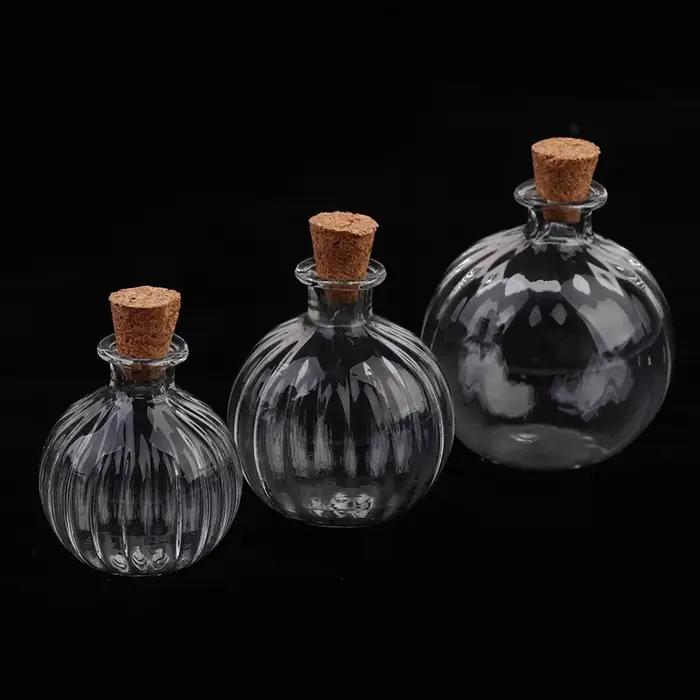 1/2/3/10PCS 1:12 Dollhouse Miniature Mini Bouteille En Verre Couvercle En Liège Rikiki Flacons Modèl