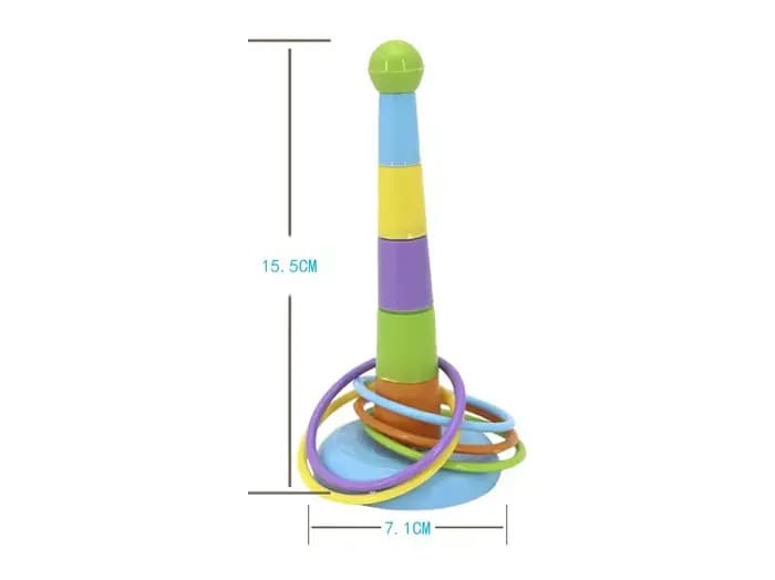 Jeu de lancer de cerceaux, jouets empilables, amusant, intérieur/extérieur, interactif, couches circ