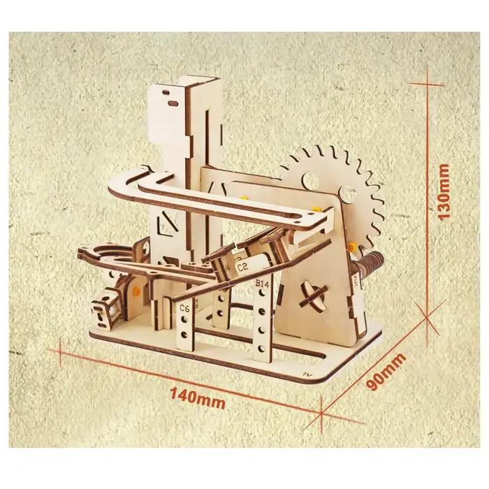 Jouets de puzzle en bois 3D, circuit de billes en bois, modèle de construction mécanique à assembler