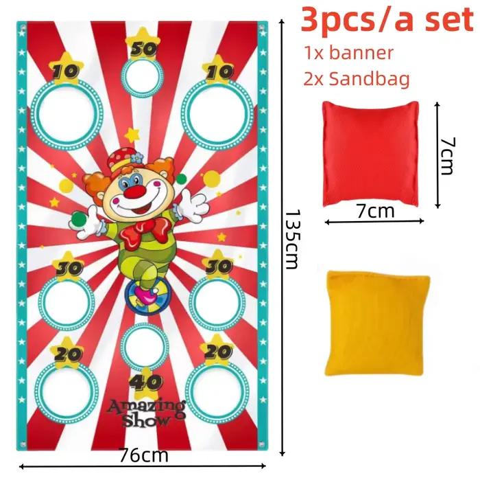 Sac de sable jeu de lancer drapeau carnaval cirque thème enfant intérieur et extérieur jeux de lance