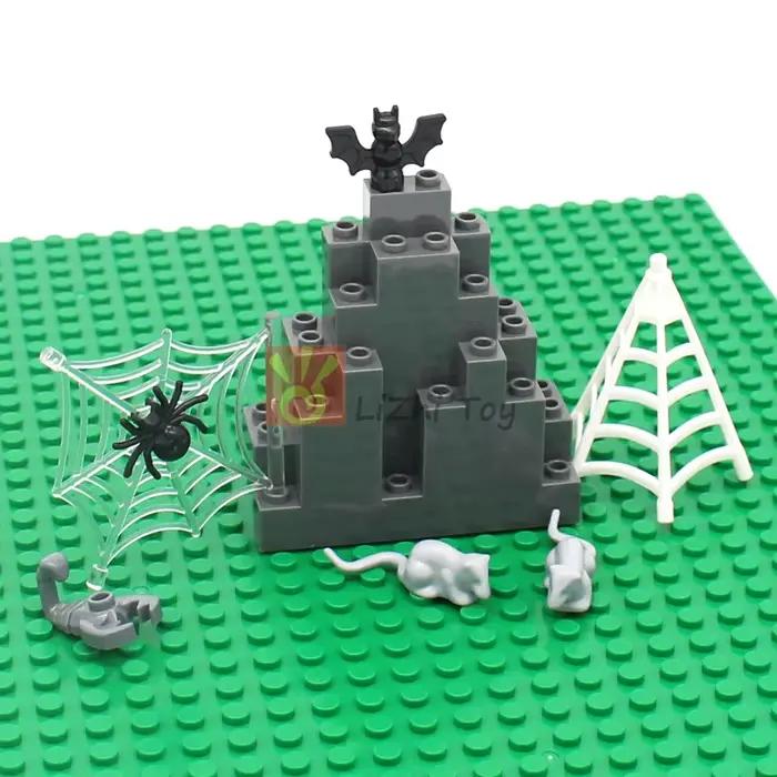 MOC – blocs de construction en briques, figurines d'animaux, chien de Zoo, pingouin, chat, Clown, po