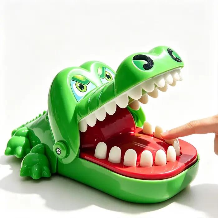 Jouet Crocodile Dentaire : Jeu de Dentiste Alligator qui Mord le Doigt – Jeu Familial Classique, Far